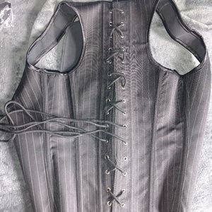 Black striped corset